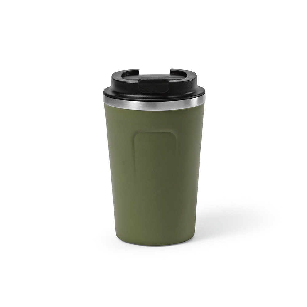 Gobelet de voyage promotionnel double paroi 490ml Limpopo Vert armée
